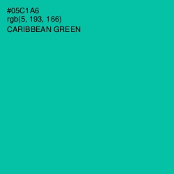 #05C1A6 - Caribbean Green Color Image