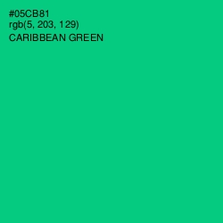 #05CB81 - Caribbean Green Color Image