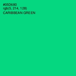 #05D680 - Caribbean Green Color Image