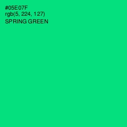 #05E07F - Spring Green Color Image