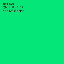 #05E679 - Spring Green Color Image