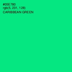 #05E780 - Caribbean Green Color Image
