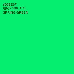 #05EE6F - Spring Green Color Image