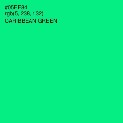 #05EE84 - Caribbean Green Color Image