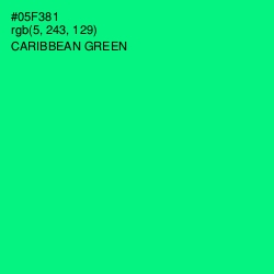 #05F381 - Caribbean Green Color Image