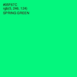 #05F67C - Spring Green Color Image