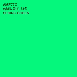 #05F77C - Spring Green Color Image