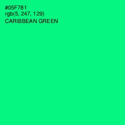 #05F781 - Caribbean Green Color Image