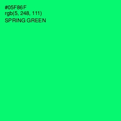 #05F86F - Spring Green Color Image