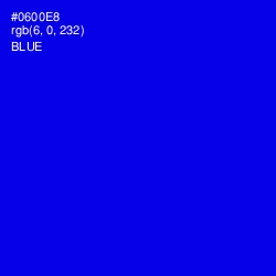 #0600E8 - Blue Color Image