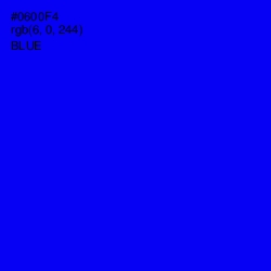 #0600F4 - Blue Color Image