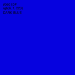 #0601DF - Dark Blue Color Image