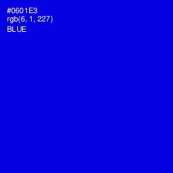 #0601E3 - Blue Color Image