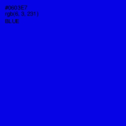 #0603E7 - Blue Color Image