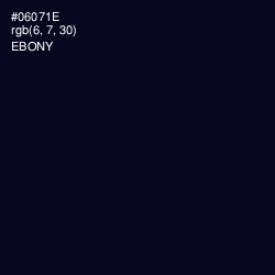 #06071E - Ebony Color Image