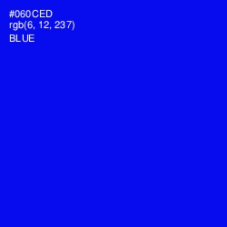 #060CED - Blue Color Image