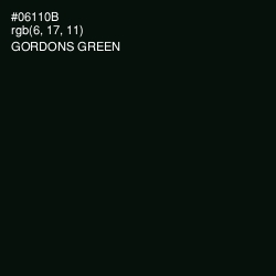 #06110B - Gordons Green Color Image