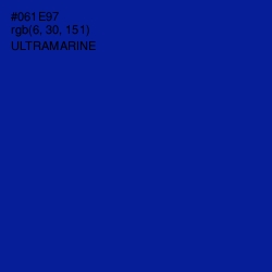 #061E97 - Ultramarine Color Image