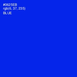 #0625EB - Blue Color Image