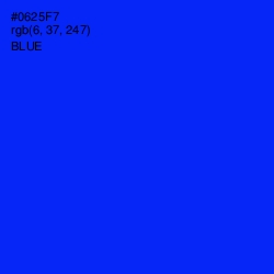 #0625F7 - Blue Color Image