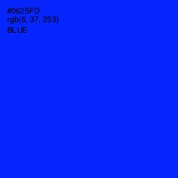 #0625FD - Blue Color Image