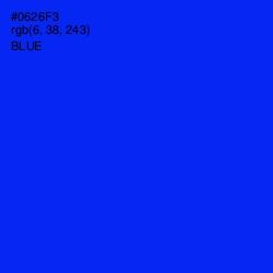 #0626F3 - Blue Color Image
