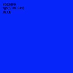 #0626F9 - Blue Color Image