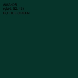 #06342B - Bottle Green Color Image