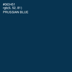 #063451 - Prussian Blue Color Image