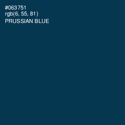 #063751 - Prussian Blue Color Image