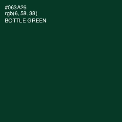 #063A26 - Bottle Green Color Image