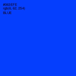 #063EFE - Blue Color Image