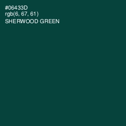 #06433D - Sherwood Green Color Image