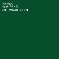 #064E2C - Sherwood Green Color Image