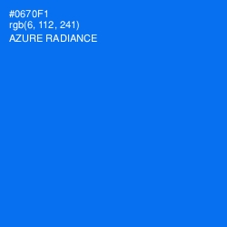 #0670F1 - Azure Radiance Color Image