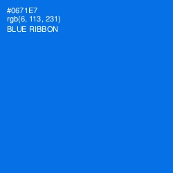#0671E7 - Blue Ribbon Color Image