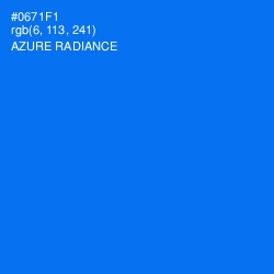 #0671F1 - Azure Radiance Color Image