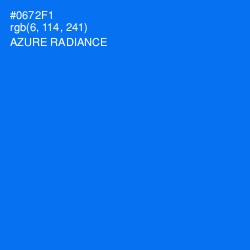 #0672F1 - Azure Radiance Color Image