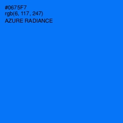 #0675F7 - Azure Radiance Color Image