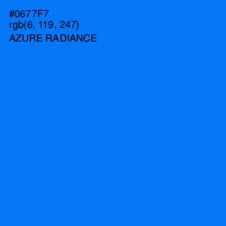 #0677F7 - Azure Radiance Color Image