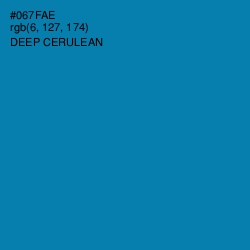 #067FAE - Deep Cerulean Color Image