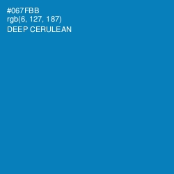 #067FBB - Deep Cerulean Color Image