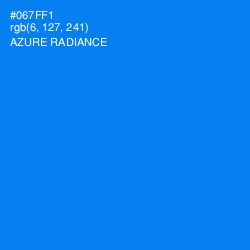 #067FF1 - Azure Radiance Color Image