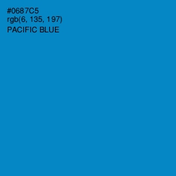 #0687C5 - Pacific Blue Color Image