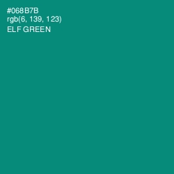 #068B7B - Elf Green Color Image