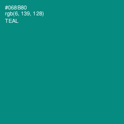 #068B80 - Teal Color Image