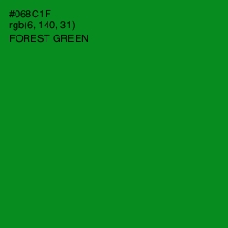 #068C1F - Forest Green Color Image