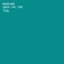 #068C8B - Teal Color Image
