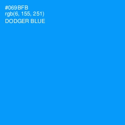 #069BFB - Dodger Blue Color Image