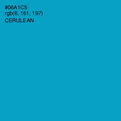 #06A1C5 - Cerulean Color Image